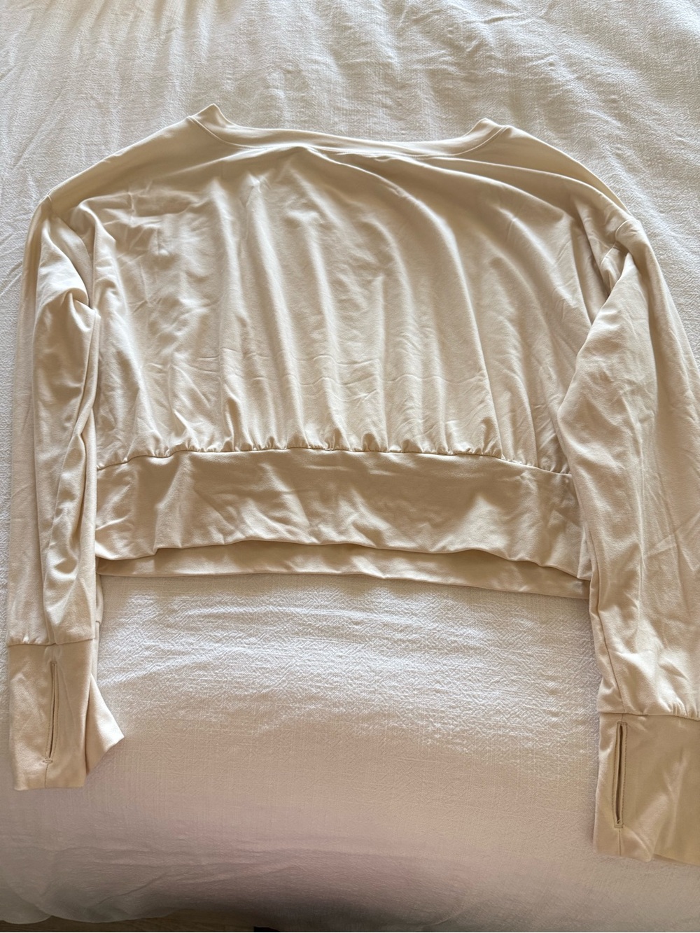 Old Navy Light Cream Long Sleeve Pullover Hoodie